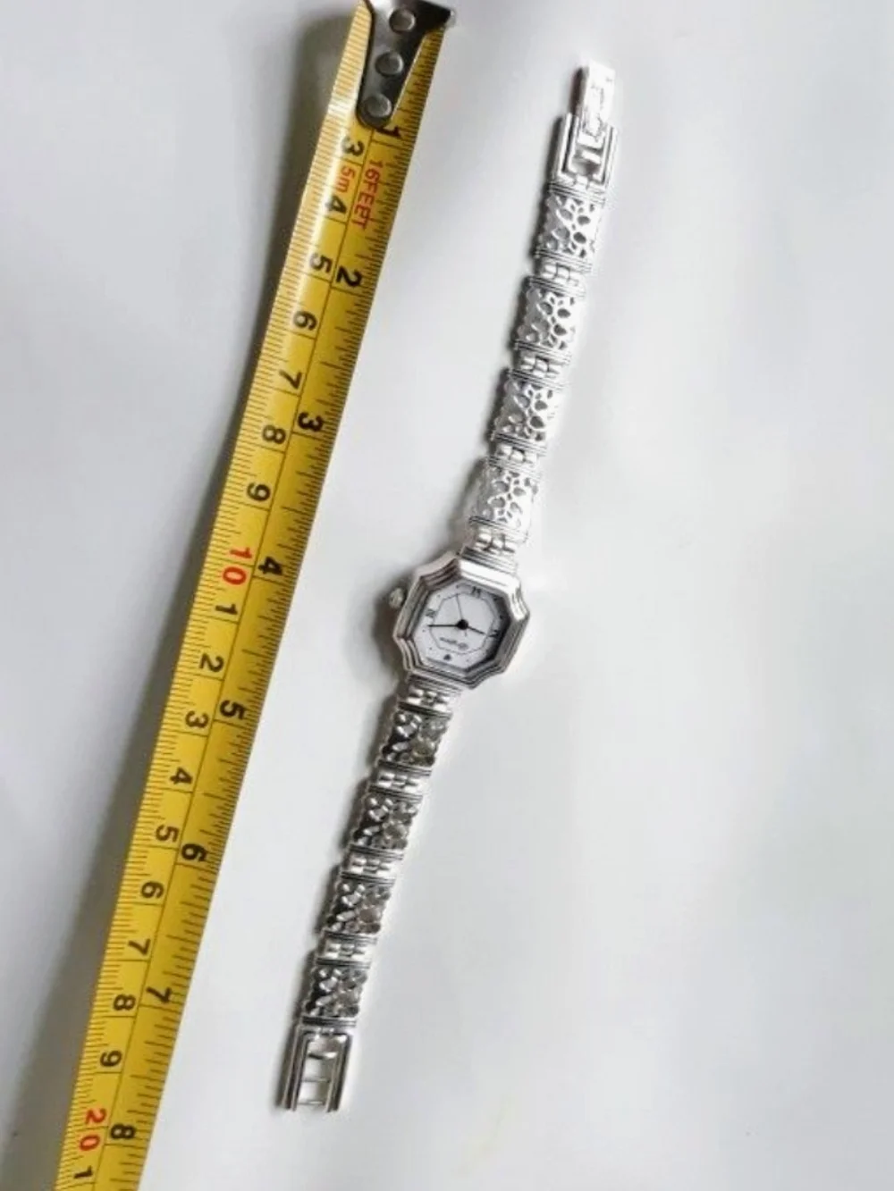 Silver Brighton Women's Octagonal Bracelet Watch - Elegant Silver Watch